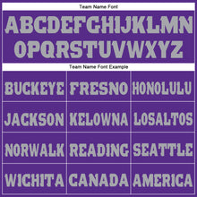 Load image into Gallery viewer, Custom Purple Gray Fleece Jogger Sweatpants