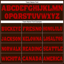 Load image into Gallery viewer, Custom Brown Red Fleece Jogger Sweatpants