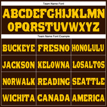 Load image into Gallery viewer, Custom Brown Gold Fleece Jogger Sweatpants