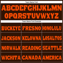 Load image into Gallery viewer, Custom Brown Orange Fleece Jogger Sweatpants