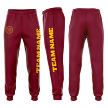 Load image into Gallery viewer, Custom Crimson Gold Fleece Jogger Sweatpants