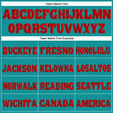 Load image into Gallery viewer, Custom Aqua Red Fleece Jogger Sweatpants