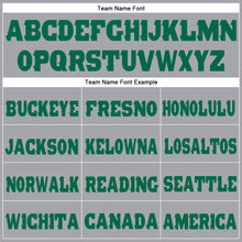 Load image into Gallery viewer, Custom Gray Kelly Green Fleece Jogger Sweatpants