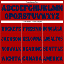 Load image into Gallery viewer, Custom Red Navy Fleece Jogger Sweatpants