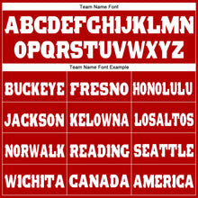 Load image into Gallery viewer, Custom Red White Fleece Jogger Sweatpants