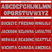 Load image into Gallery viewer, Custom Red Gray Fleece Jogger Sweatpants