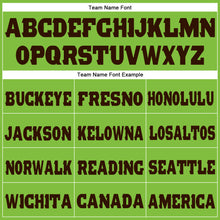 Load image into Gallery viewer, Custom Neon Green Brown Fleece Jogger Sweatpants