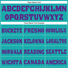 Load image into Gallery viewer, Custom Aqua Purple Fleece Jogger Sweatpants