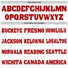 Load image into Gallery viewer, Custom White Red Fleece Jogger Sweatpants