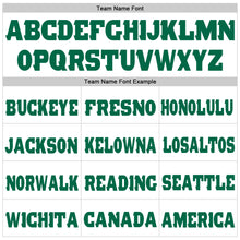 Load image into Gallery viewer, Custom White Kelly Green Fleece Jogger Sweatpants