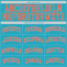 Load image into Gallery viewer, Custom Teal Orange-Gray Authentic Throwback Basketball Jersey