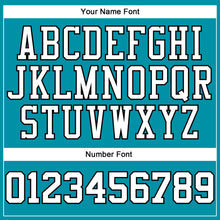 Load image into Gallery viewer, Custom Teal White-Orange Authentic Throwback Basketball Jersey