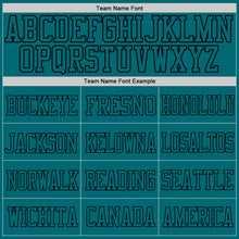 Load image into Gallery viewer, Custom Teal Teal-Black Mesh Authentic Football Jersey