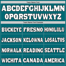 Load image into Gallery viewer, Custom Teal White-Old Gold Mesh Authentic Football Jersey