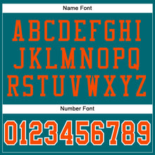 Load image into Gallery viewer, Custom Teal Orange-White Mesh Authentic Football Jersey