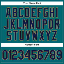 Load image into Gallery viewer, Custom Teal Navy-Old Gold Mesh Authentic Football Jersey