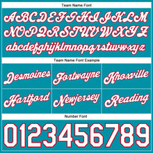 Load image into Gallery viewer, Custom Teal White Pinstripe White-Red Authentic Basketball Shorts