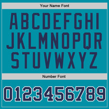 Load image into Gallery viewer, Custom Teal Navy-White Authentic Throwback Basketball Jersey