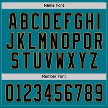 Load image into Gallery viewer, Custom Teal Black-Old Gold Hockey Jersey