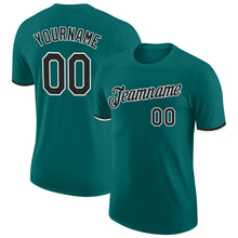 Load image into Gallery viewer, Custom Teal Black-White Performance T-Shirt