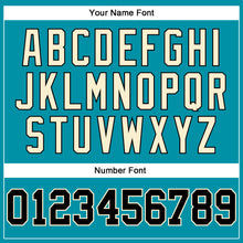 Load image into Gallery viewer, Custom Teal Black-Cream Authentic Throwback Basketball Jersey