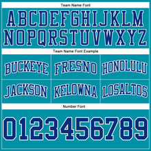 Load image into Gallery viewer, Custom Teal Royal-White Authentic Throwback Basketball Shorts