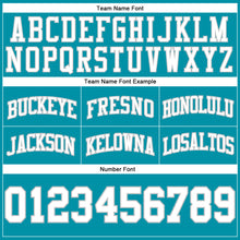 Load image into Gallery viewer, Custom Teal White-Gray Authentic Throwback Basketball Shorts