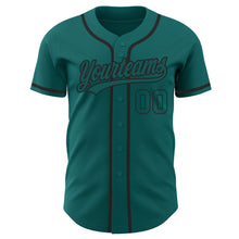 Load image into Gallery viewer, Custom Teal Teal-Black Authentic Baseball Jersey
