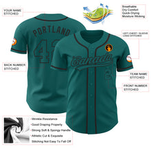 Load image into Gallery viewer, Custom Teal Teal-Black Authentic Baseball Jersey