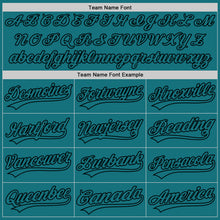Load image into Gallery viewer, Custom Teal Teal-Black Authentic Baseball Jersey