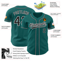 Load image into Gallery viewer, Custom Teal Black-White Authentic Baseball Jersey