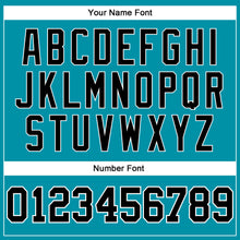 Load image into Gallery viewer, Custom Teal Black Pinstripe Black-White Authentic Basketball Jersey