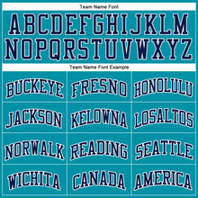 Load image into Gallery viewer, Custom Teal Navy Pinstripe Navy-White Authentic Basketball Jersey