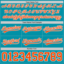 Load image into Gallery viewer, Custom Teal Orange-White Authentic Throwback Basketball Shorts