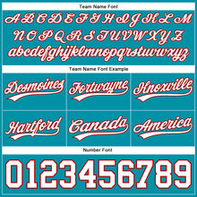 Load image into Gallery viewer, Custom Teal White-Red Authentic Throwback Basketball Shorts