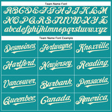 Load image into Gallery viewer, Custom Teal Cream Authentic Baseball Jersey