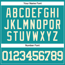 Load image into Gallery viewer, Custom Teal Cream Authentic Baseball Jersey