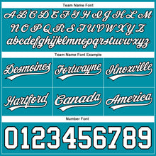 Load image into Gallery viewer, Custom Teal White-Black Authentic Basketball Shorts