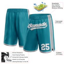 Load image into Gallery viewer, Custom Teal White-Gray Authentic Basketball Shorts