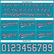 Load image into Gallery viewer, Custom Teal Gray-Navy Authentic Basketball Shorts