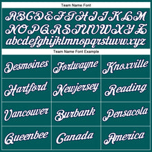 Load image into Gallery viewer, Custom Teal White-Navy Performance T-Shirt