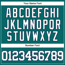 Load image into Gallery viewer, Custom Teal White-Navy Authentic Baseball Jersey