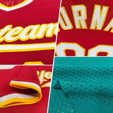 Load image into Gallery viewer, Custom Teal Black-Gold Authentic Throwback Baseball Jersey