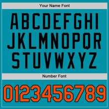 Load image into Gallery viewer, Custom Teal Orange-Black Authentic Throwback Baseball Jersey