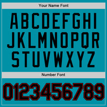 Load image into Gallery viewer, Custom Teal Black-Red Authentic Throwback Baseball Jersey