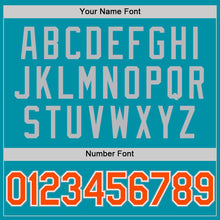 Load image into Gallery viewer, Custom Teal Orange-Gray Authentic Throwback Baseball Jersey