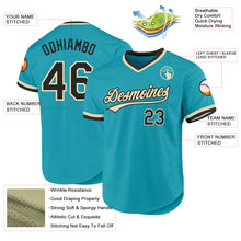 Load image into Gallery viewer, Custom Teal Black-Cream Authentic Throwback Baseball Jersey