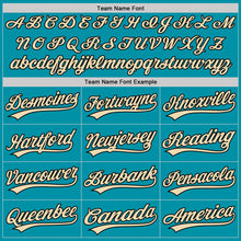 Load image into Gallery viewer, Custom Teal Black-Cream Authentic Throwback Baseball Jersey