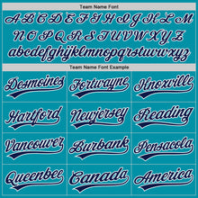 Load image into Gallery viewer, Custom Teal Navy-White Authentic Throwback Baseball Jersey