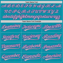 Load image into Gallery viewer, Custom Teal Purple-Gray Authentic Throwback Baseball Jersey